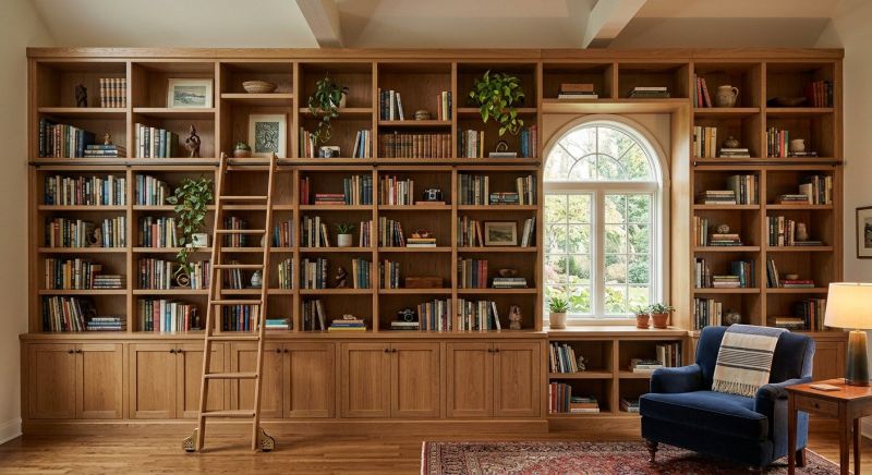 Built In Bookshelves Installation in Durham, NC