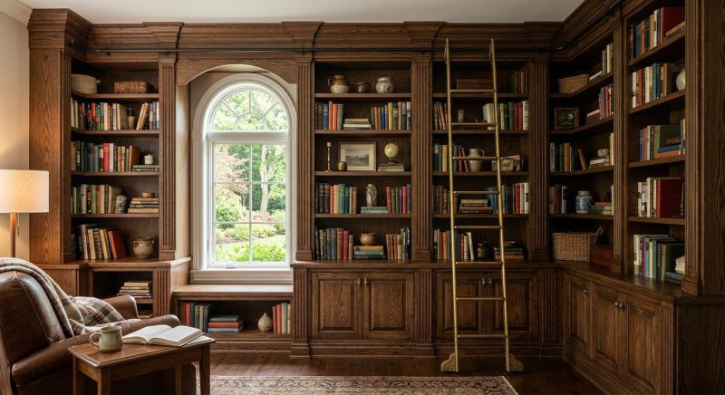 Custom Bookcase Installation in Durham, NC