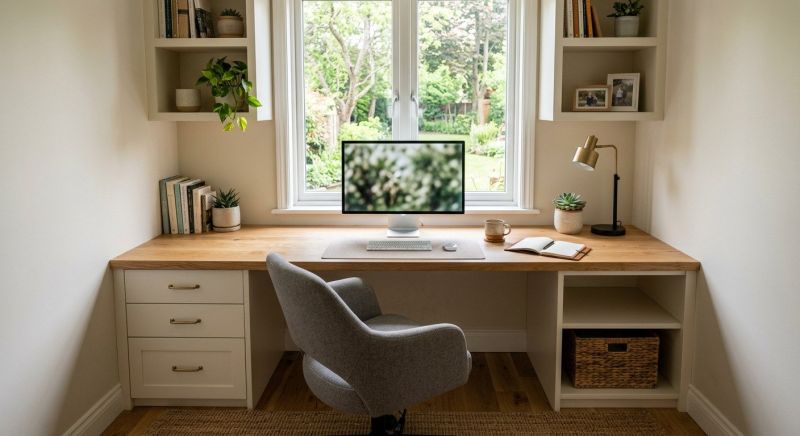 Built In Desk Installation in Durham, NC