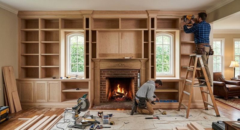 Custom Bookcase Installation in Frederick, MD