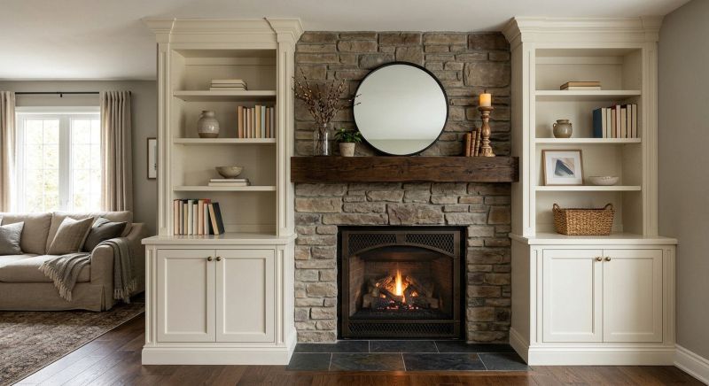Fireplace Cabinet Installation in Alexandria, VA