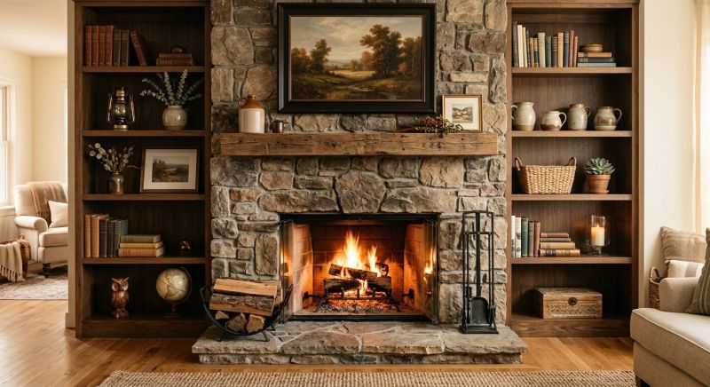 Fireplace Shelves Installation in Fairfax, VA
