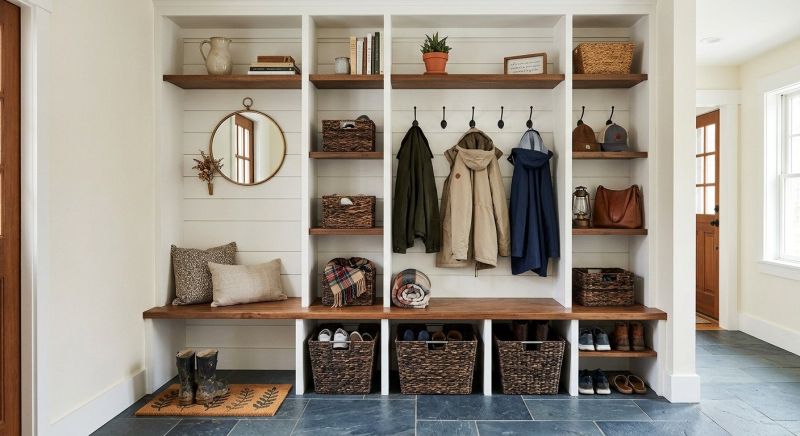 Mudroom Shelving Installation in Raleigh, NC